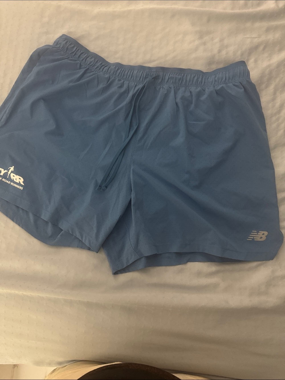 New Balance Light Blue Men’s Athletic Shorts with Drawstring